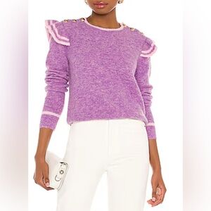 NEW GENERATION LOVE Brynlee Sweater in Purple & Pink Medium